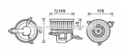 AVA QUALITY COOLING cn8291 -  Электродвигатель, вентиляция салона